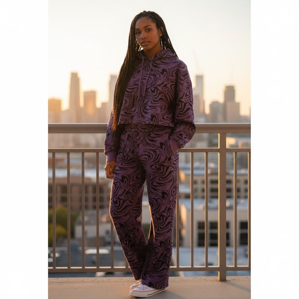 NWT Disney Parks NBC Nightmare Before Christmas Lounge SET Hoodie Yoga Pants XL